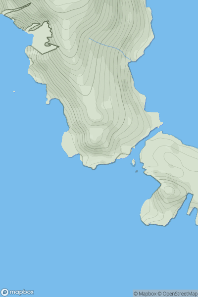 Thumbnail image for Ruabhal [St Kilda] showing contour plot for surrounding peak